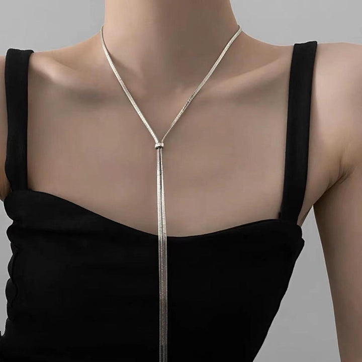 Multilayer Y-necklace made of high-quality metal Bowlift