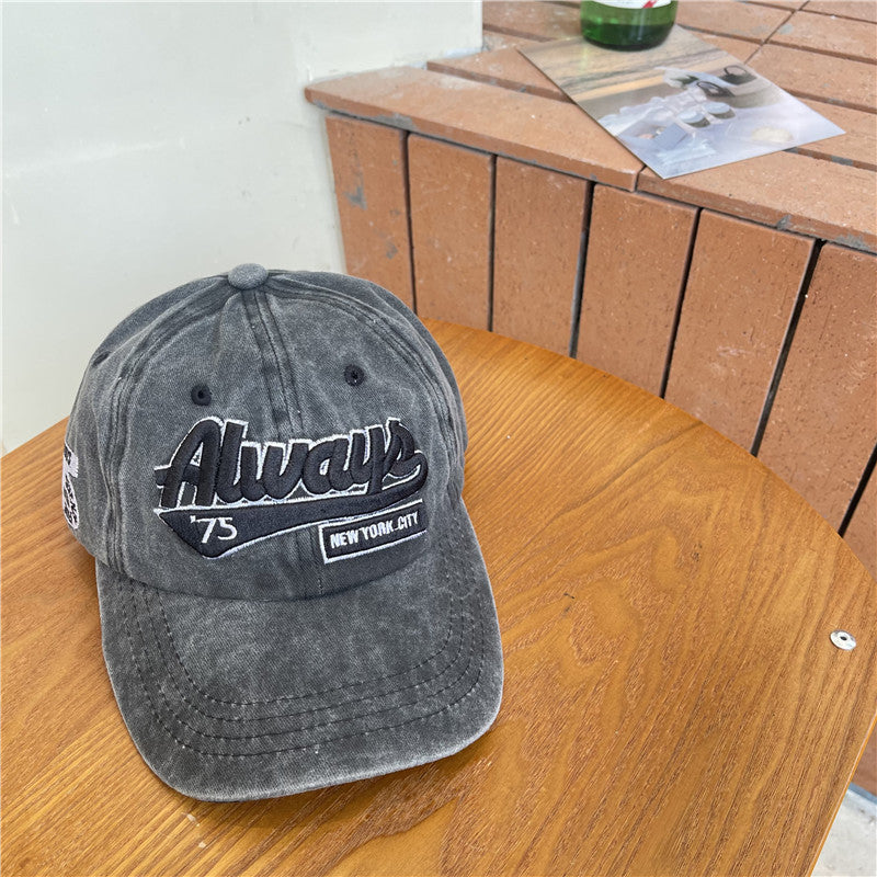 Men's Vintage-Inspired Distressed Cotton Baseball Cap Bowlift