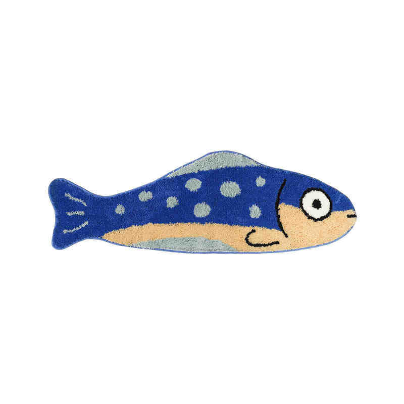 Playful Fish-Shaped Bath Mat Bowlift