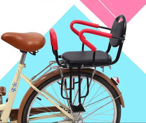 toddler safety bike seat with adjustable five-point harness padded armrests and footrests Bowlift