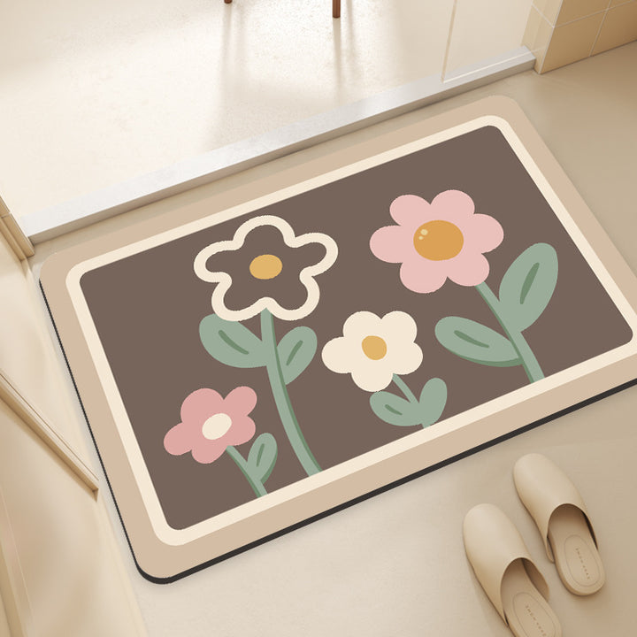 Floral-Designed Comfort Mat Bowlift