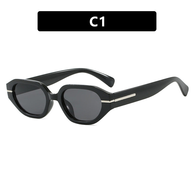 Women's stylish geometric sunglasses with mirrored lenses and unique frame Bowlift
