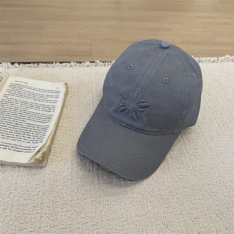 Women's Floral Embroidered Baseball Cap Bowlift