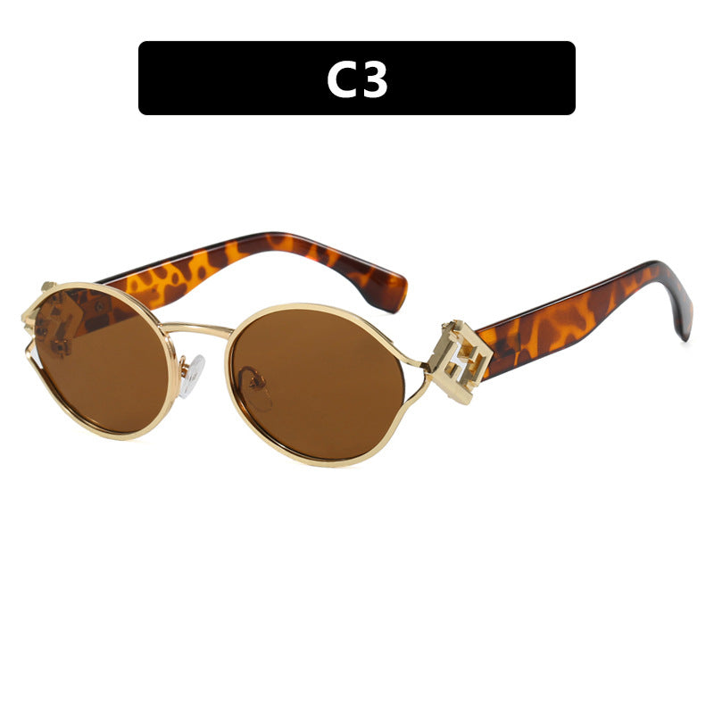 Ladies fashionable sunglasses with elegant metal frame and UV protection Bowlift