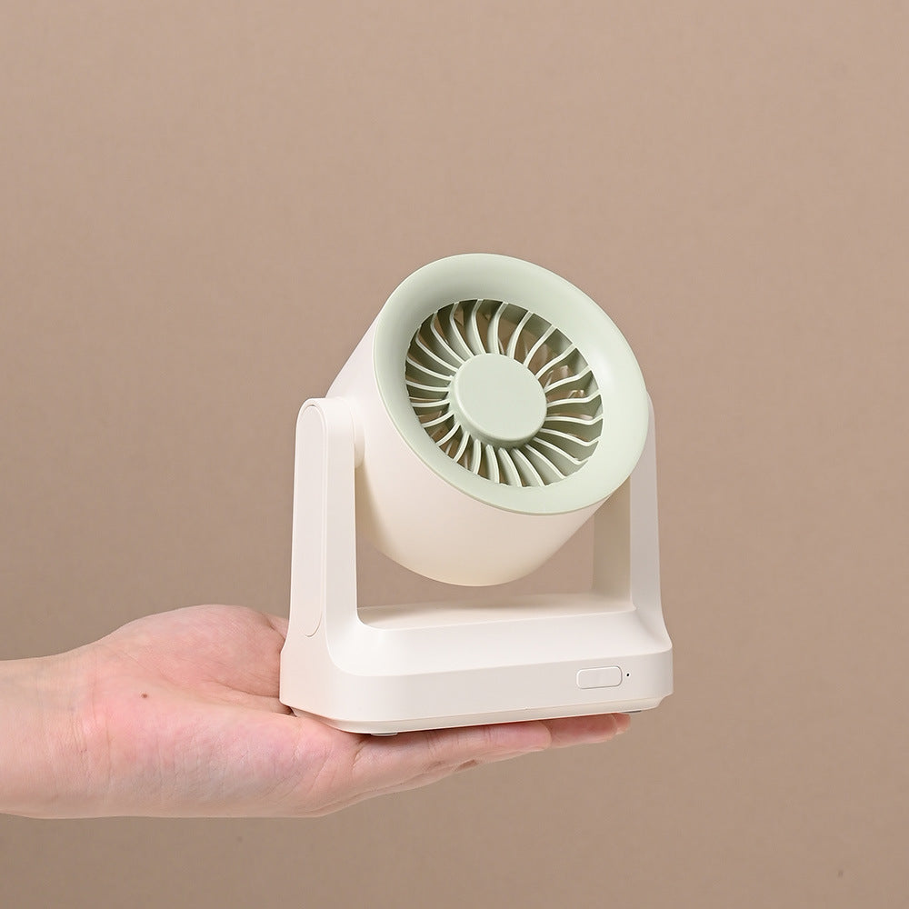 Unisex nan compact table fan and air circulator with swivel head and quiet DC motor Bowlift