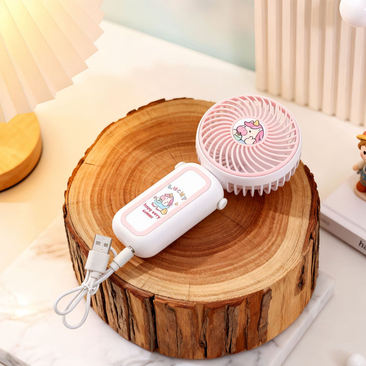 Women Portable USB Hand Fan with Playful Animal Design Bowlift