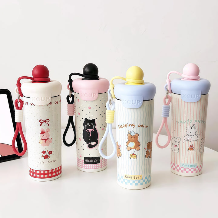 Ladies leisure drinking bottle with cute cat design Bowlift