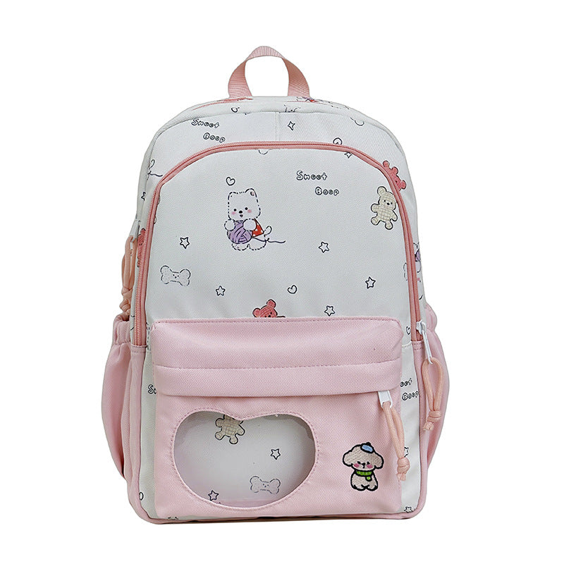 Backpack with Creative Music and Animal Motif Bowlift