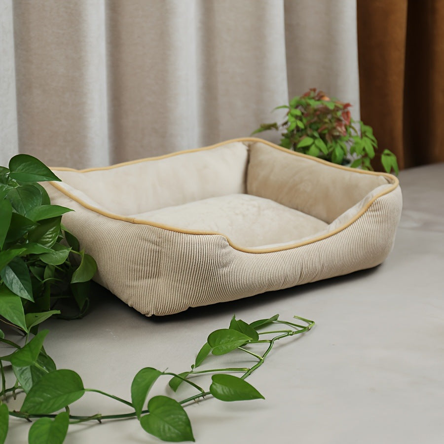 Cozy Corduroy Dog Bed