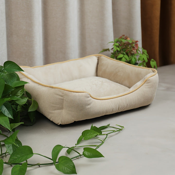 Cozy Corduroy Dog Bed