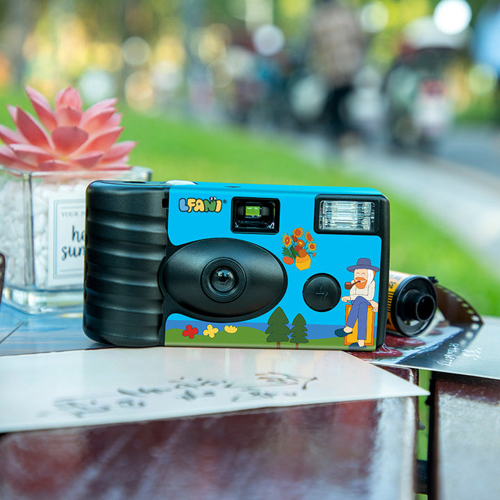 Playful Illustrated Disposable Camera Bowlift
