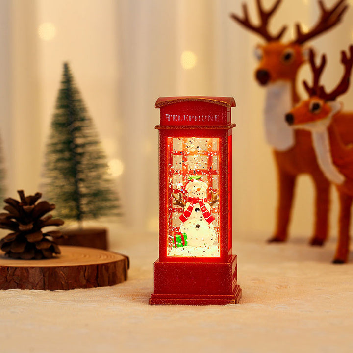 Decorative Light-Up Christmas Telephone Box Bowlift