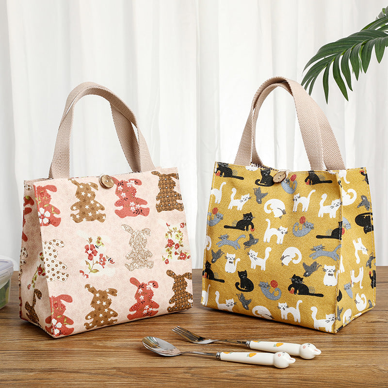 Cute Cat-Themed Storage Tote Bowlift