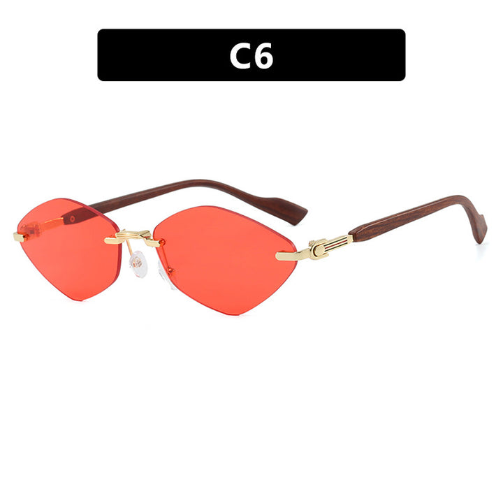 Women's geometric sunglasses with luxurious wooden arms and polarized lenses Bowlift