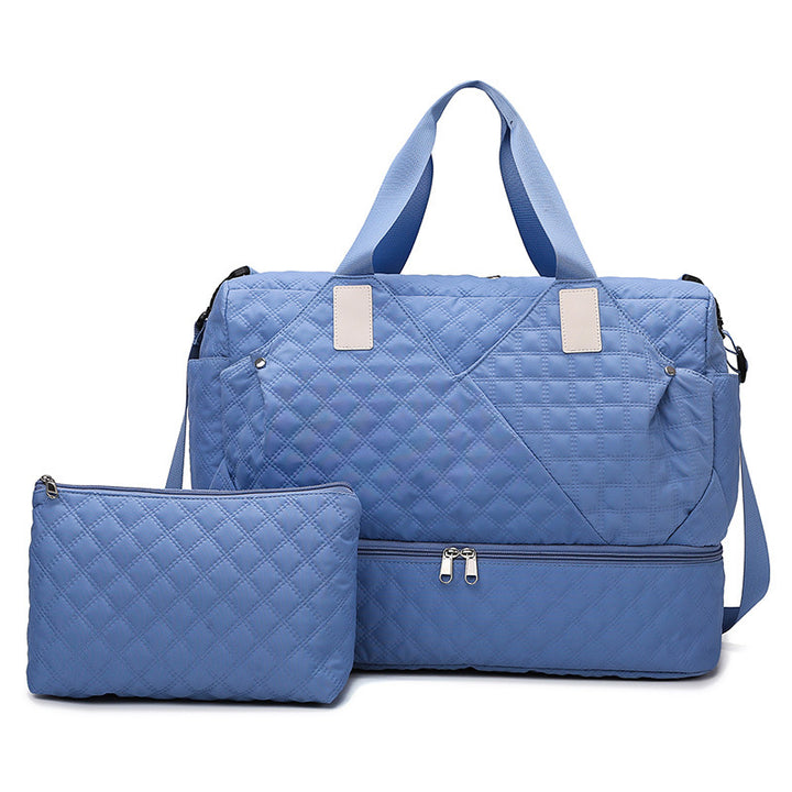 Quilted Multitasking Travel Duffle Bag Bowlift