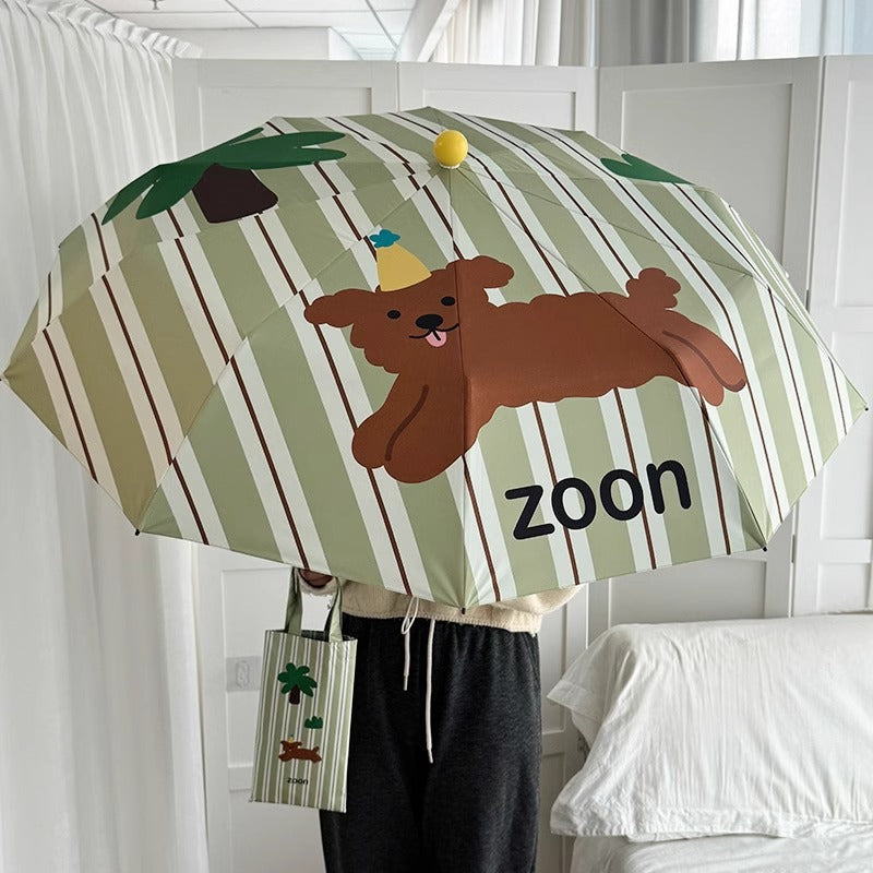 Women's foldable umbrella with animal design Bowlift