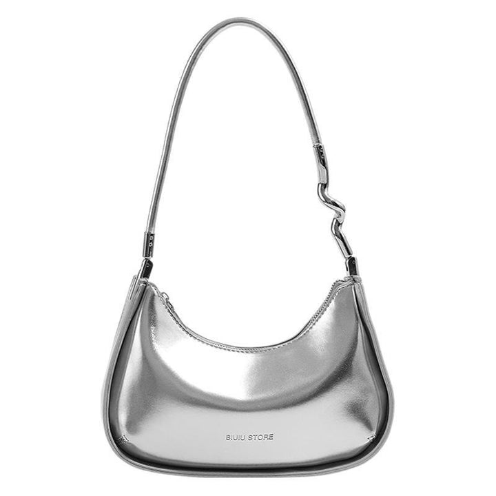Sleek Metallic Evening Shoulder Bag Bowlift