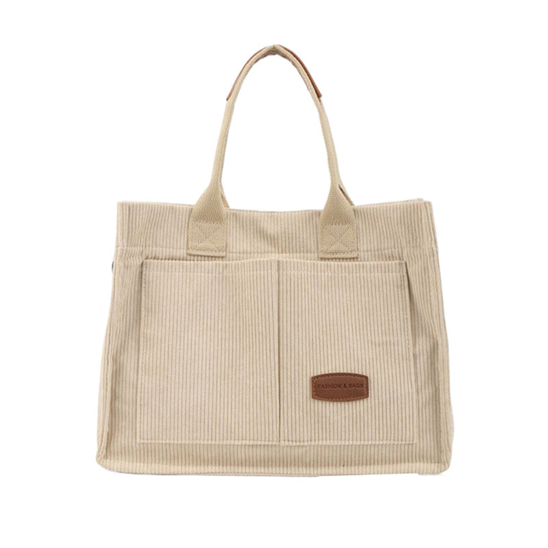 Versatile Corduroy Utility Tote Bowlift