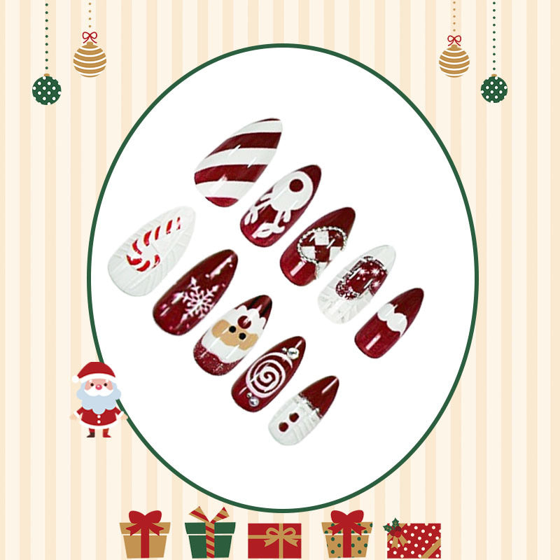 Christmas artificial fingernails Bowlift
