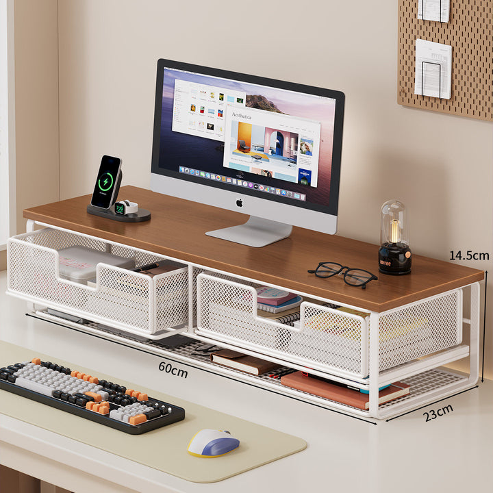 Multi-Functional Desk Organizer with Mesh Storage Bins Bowlift