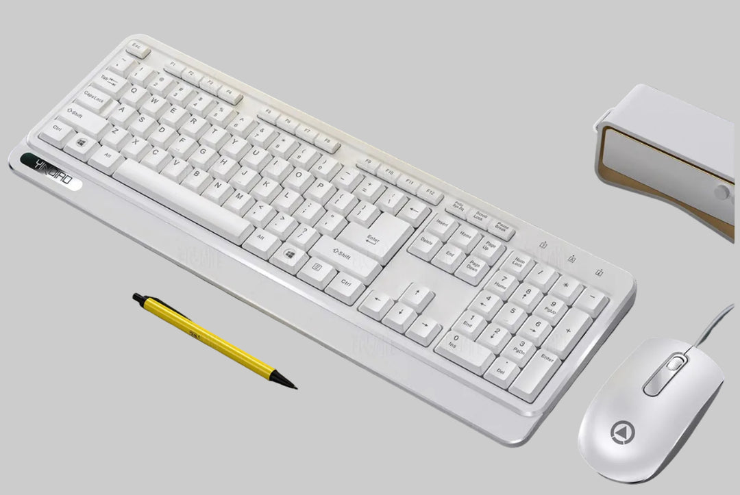 Compact Wired Keyboard and Mouse Set Bowlift