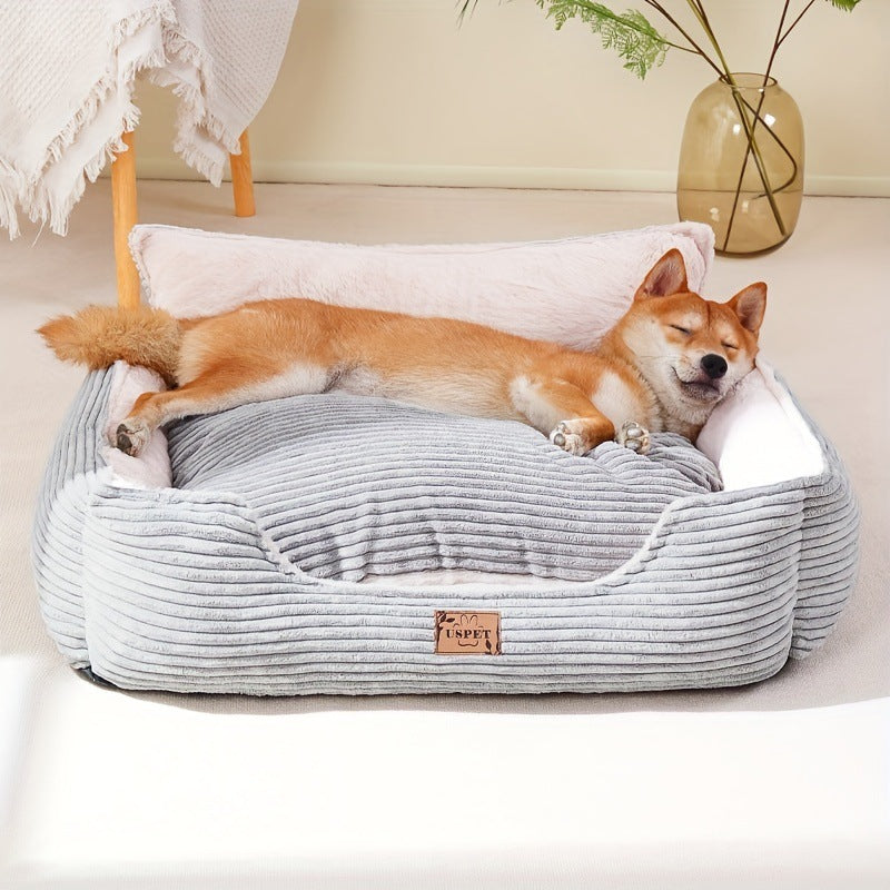 Plush Corduroy Dog Bed