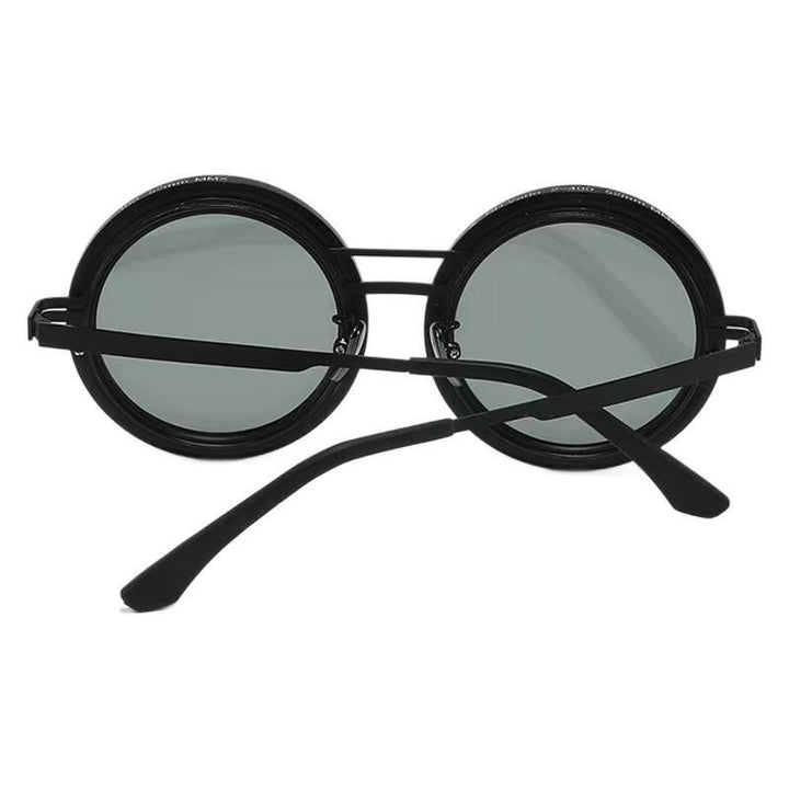 Ladies Round Retro Sunglasses with Distinctive Metal Frame Bowlift