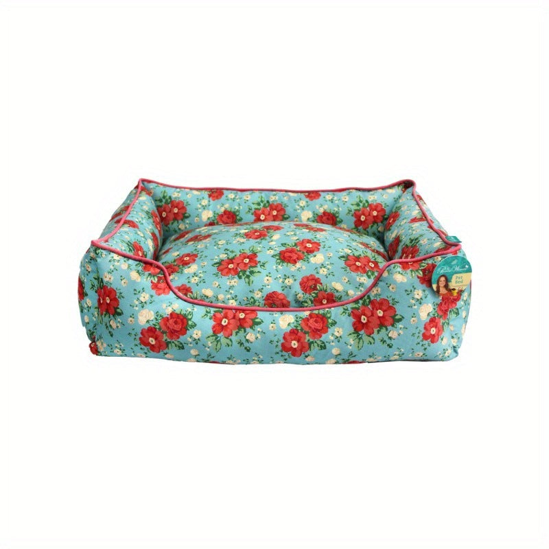 Floral Patterned Dog Bed