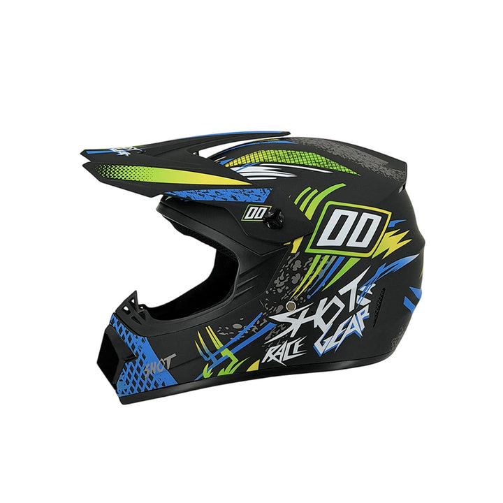 full-face motocross helmet with extended visor and reinforced chin guard Bowlift