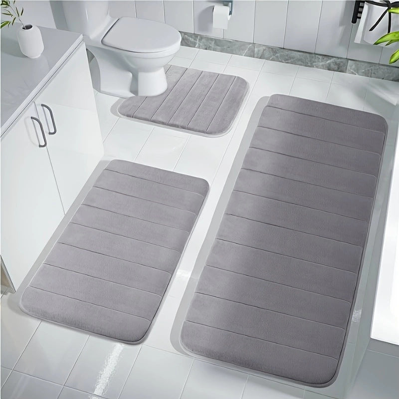 Soft Comfort Absorbent Bath Mat Set Bowlift