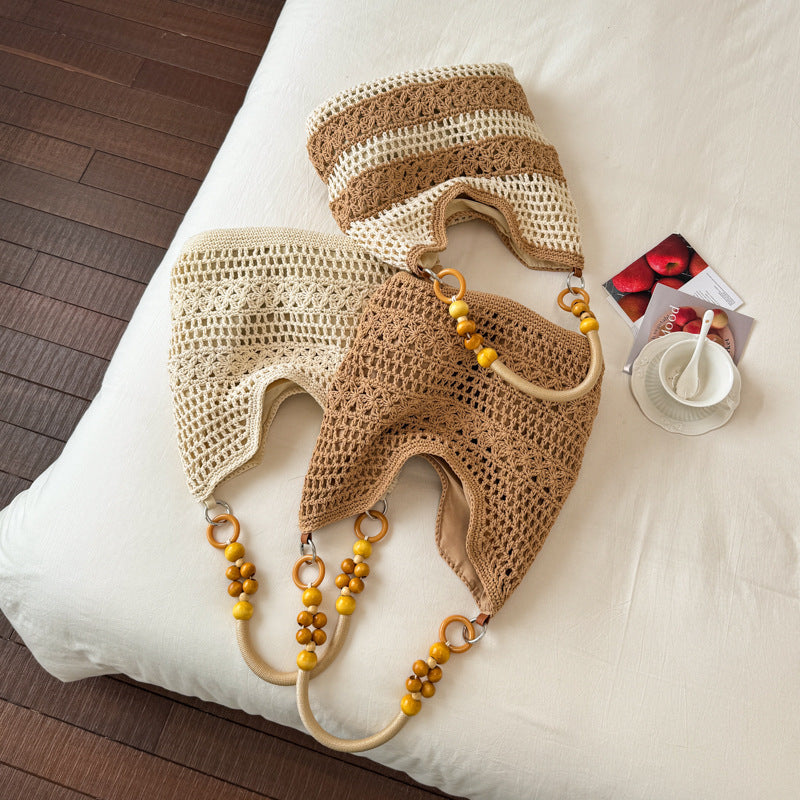 Casual Crocheted Shoulder Bag Bowlift