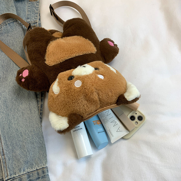 Plush backpack with cute animal design Bowlift