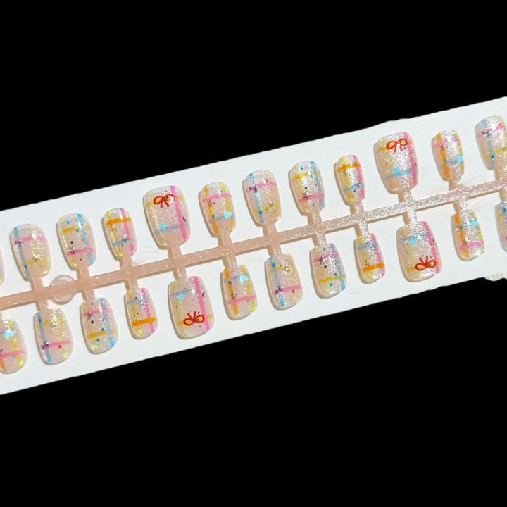 Glittery Decorative Press-On Nails