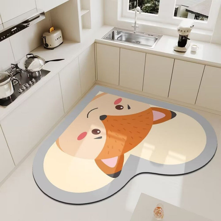 Cute Panda Themed Kitchen Floor Mat Bowlift