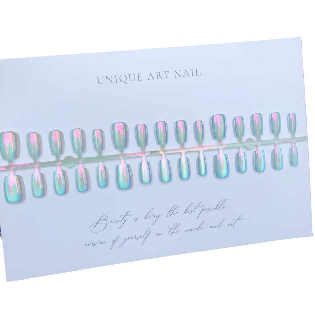 Iridescent Press-On Nail Art Set