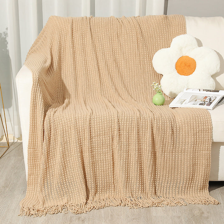 Textured Knit Throw Blanket