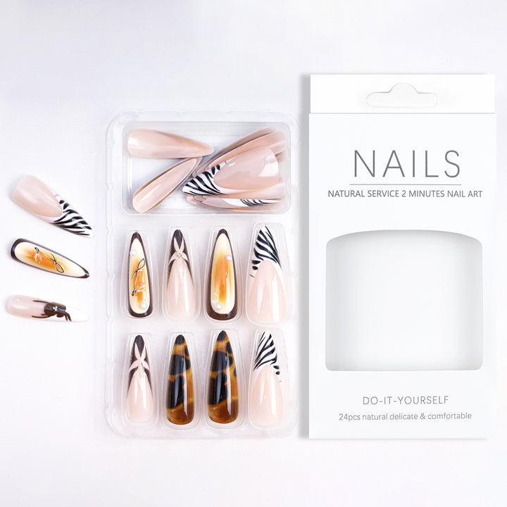 Artificial nails with elegant droplet and animal designs Bowlift