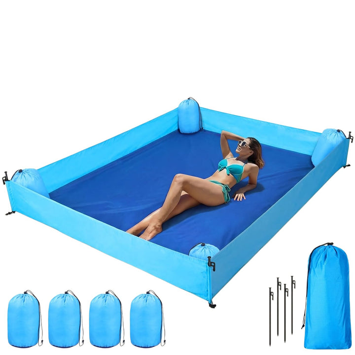 Versatile Sand-Free Beach Mat with Anchor System Bowlift