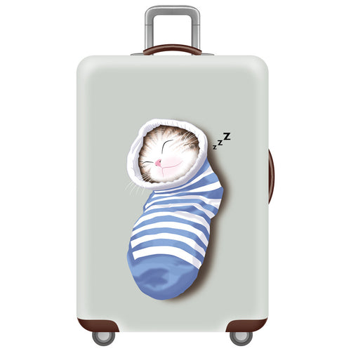 Women's Hard Shell Suitcase with Cute Cat Design Bowlift