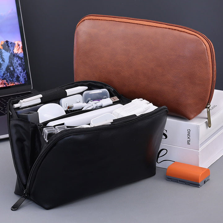 Electronics Accessories Bag with Structured Interior Organization Bowlift