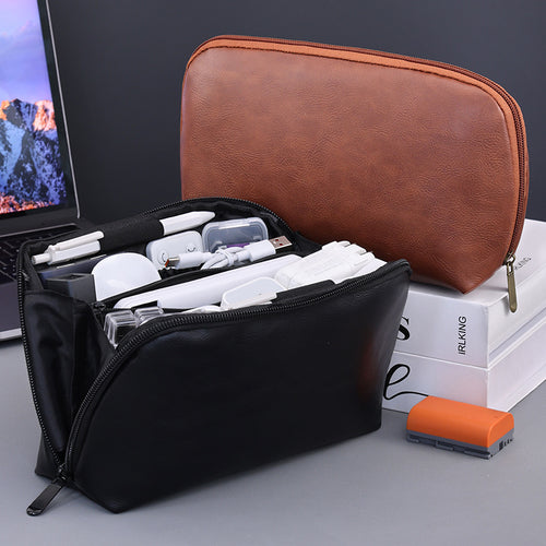Electronics Accessories Bag with Structured Interior Organization Bowlift