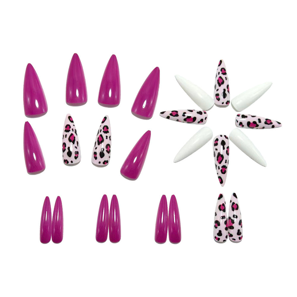 Modern leopard pattern artificial nails Bowlift