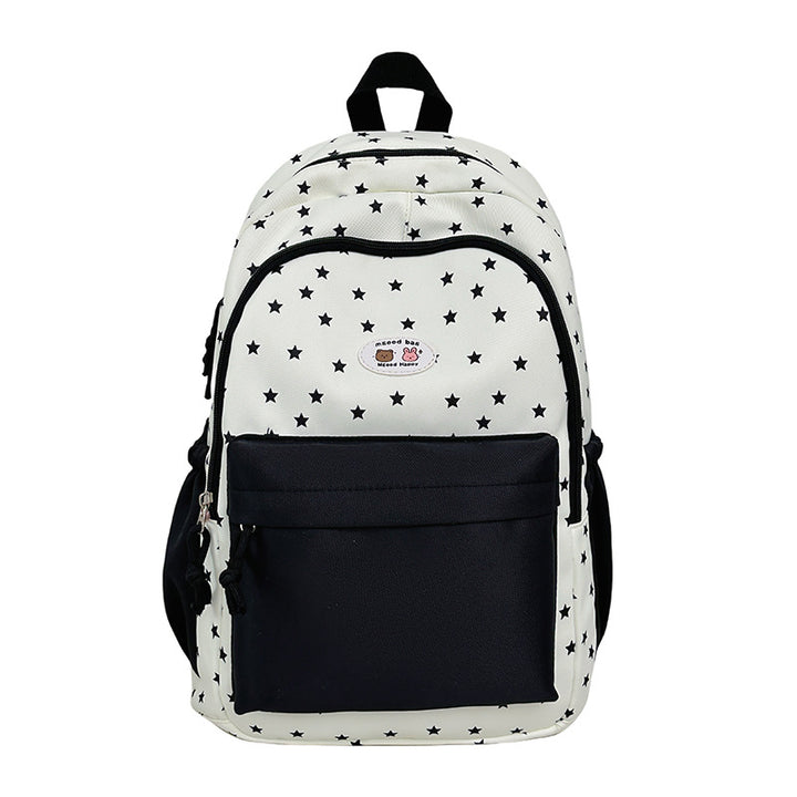 Star-Print Multi-Pocket Backpack Bowlift