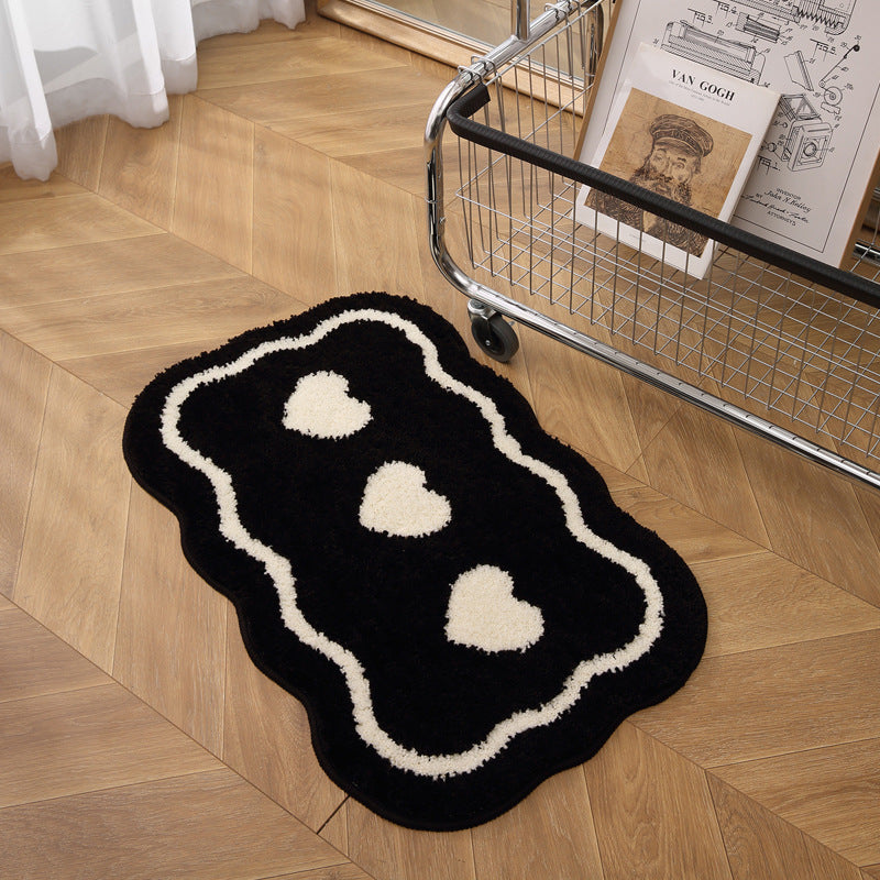 Heart-Shaped Decorative Soft Rug