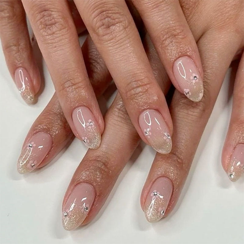 Elegant Nail Art with Rhinestones