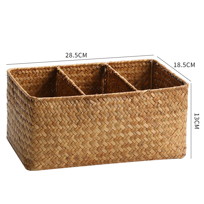Woven Multi-Compartment Storage Basket Bowlift