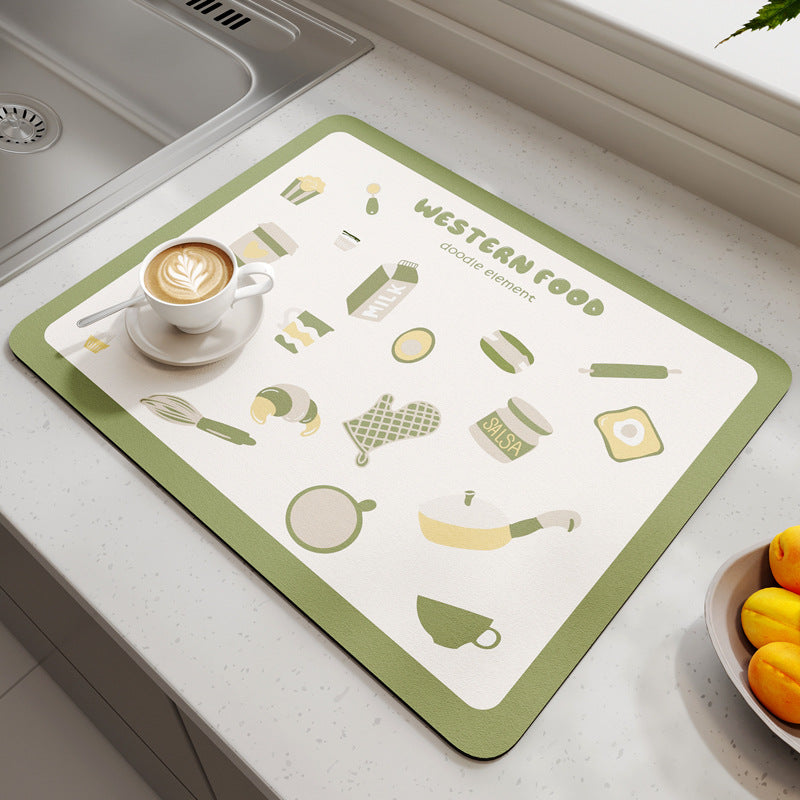 Geometric Patterned Kitchen Mat Bowlift