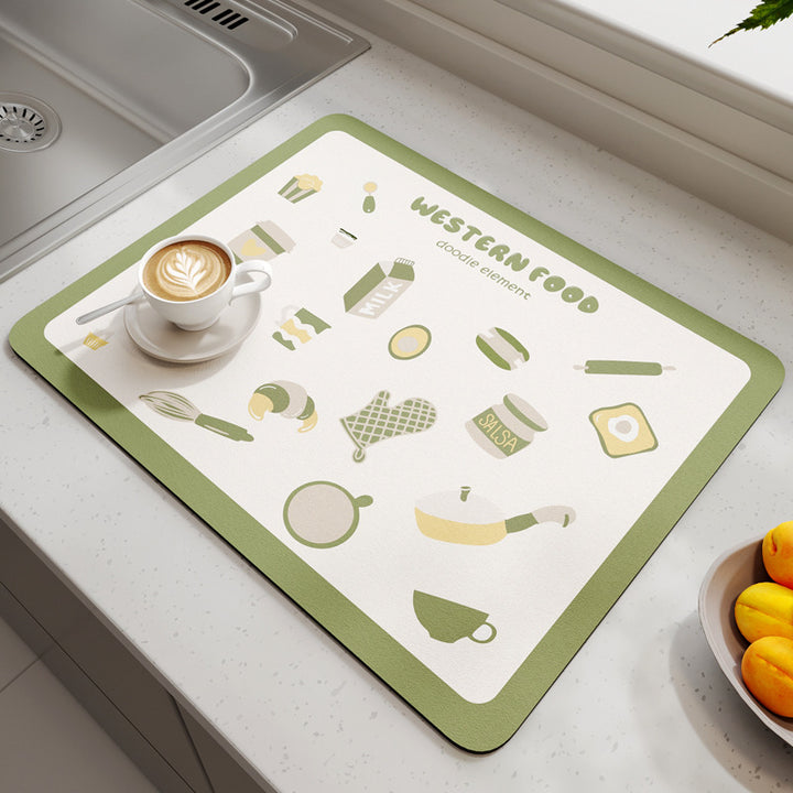 Geometric Patterned Kitchen Mat Bowlift