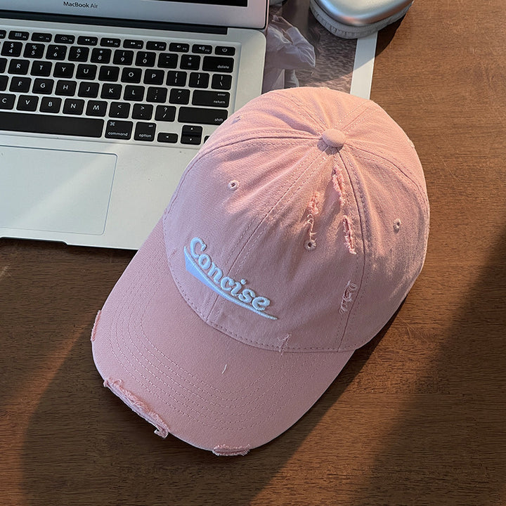 Women's Distressed Casual Cotton Cap Bowlift