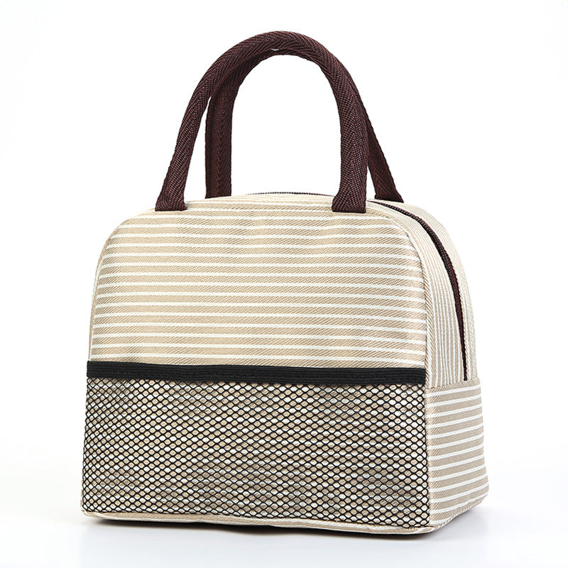 Insulated Lunch Bag with Stylish Stripes Bowlift